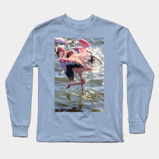 Namibia. Walvis Bay. Flamingos. Long Sleeve T-Shirt